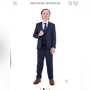 Perry Ellis Kids Navy Blue Suit Set